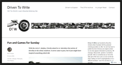 Desktop Screenshot of driventowrite.com