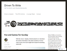 Tablet Screenshot of driventowrite.com